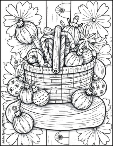 Wallpaper Mural Christmas coloring page size 8.5 x 11 Torontodigital.ca