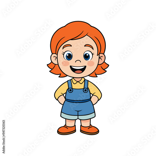 A Joyful Cartoon Babysitter Character