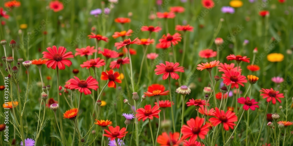 Field of poppy flowers on a white background with copy space, red, wildflowers, plants Field of poppy flowers on a white background with copy space, red, wildflowers, plants