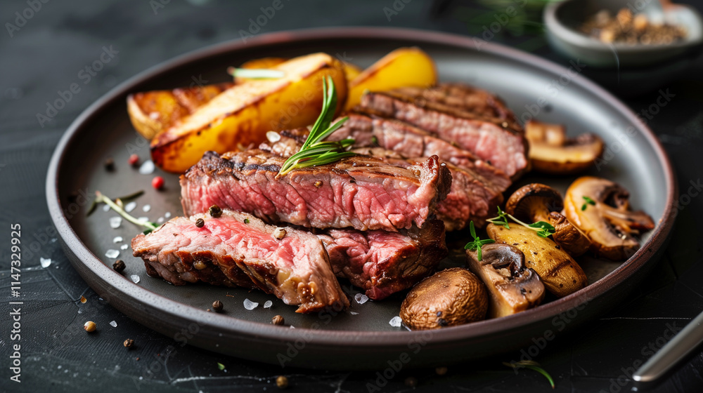 Grilled Wagyu Steak with Roasted Potatoes and Mushrooms
Grilled Wagyu Steak with Roasted Potatoes and Mushrooms