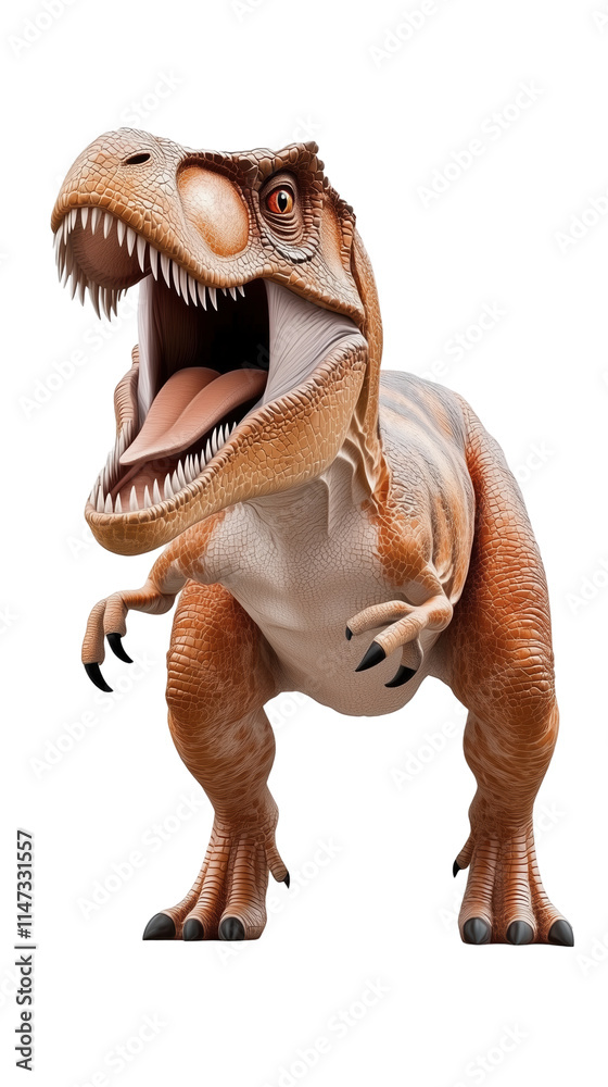 Roaring Tyrannosaurus Rex: 3D Render of Prehistoric Giant. Transparent PNG or Isolated White Background Roaring Tyrannosaurus Rex: 3D Render of Prehistoric Giant. Transparent PNG or Isolated White Background