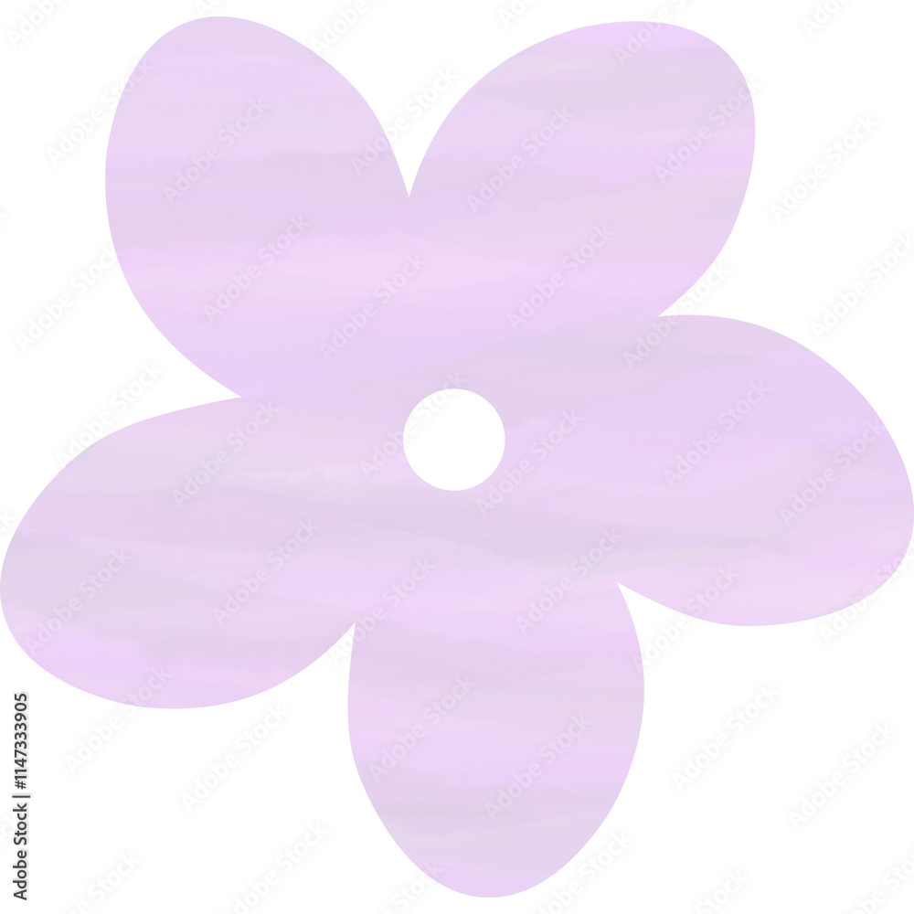 Clip art of image of floral icon with beautiful watercolor pattern Clip art of image of floral icon with beautiful watercolor pattern