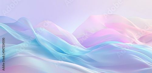 A soft and soothing digital abstract gradient wave background featuring pastel colors like lavender, baby blue, and soft pink. The waves flow gracefully, creating a dreamy atmosphere.