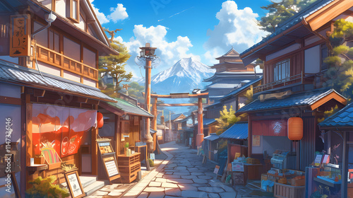 Traditional Japanese Streets landscape