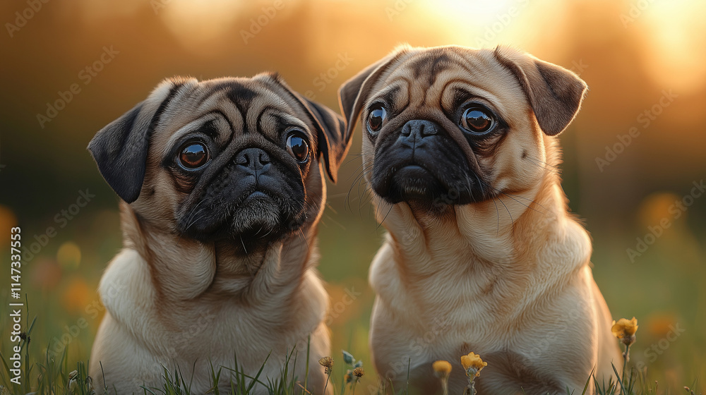 Obraz premium 犬の兄弟