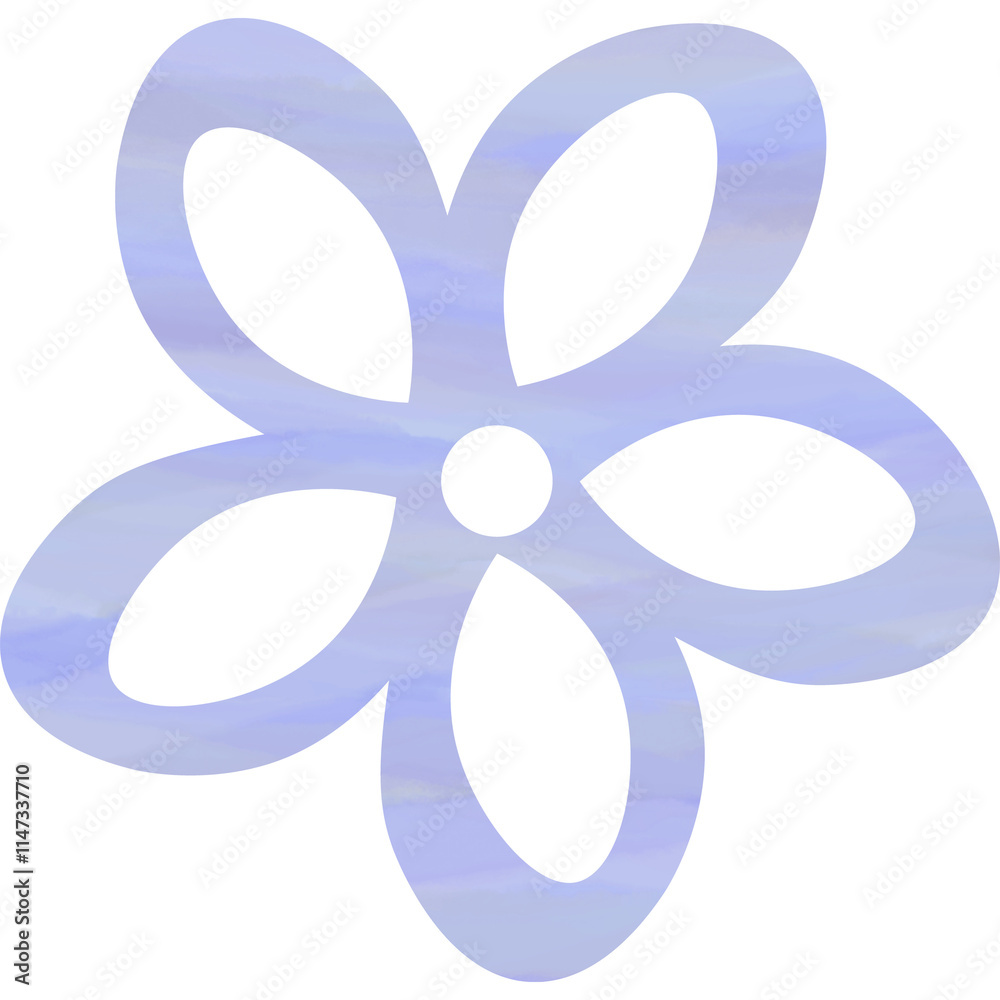 Clip art of image of floral icon with beautiful watercolor pattern Clip art of image of floral icon with beautiful watercolor pattern