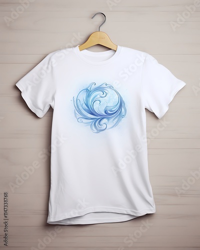 Modern Premium T-Shirt Design with Spencerian Calligraphy Art photo