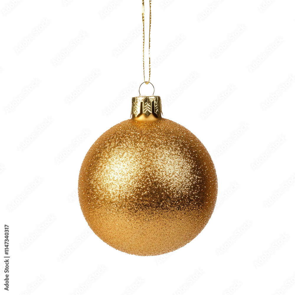 Christmas ball hanging isolated on white background, transparent background Christmas ball hanging isolated on white background, transparent background