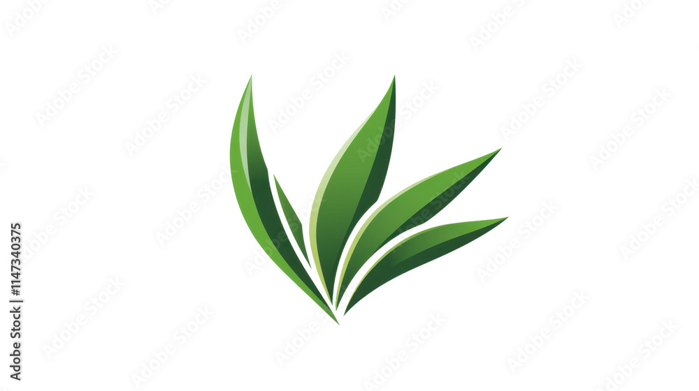 Fototapeta premium Green Plant Leaves Isolated on a Transparent Background Perfect for Nature Illustrations, Eco-Friendly Designs, and Botanical Creations in Various Digital and Print Media