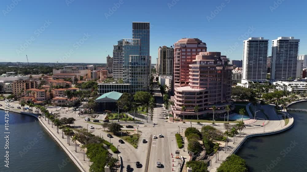 Downtown business district in Palm Beach. Palm Beach County, Florida. Downtown business district in Palm Beach. Palm Beach County, Florida.