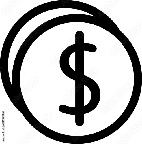 dollar symbol on black