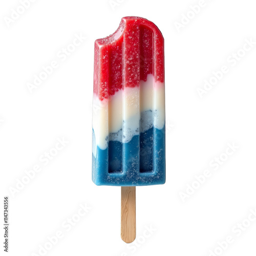 Red white  blue popsicle on stick