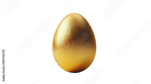 Shiny Gold Egg on a Dark Background Symbolizing Wealth, Prosperity, and Luxury, Perfect for Easter and Celebration Themes in Various Creative Projects