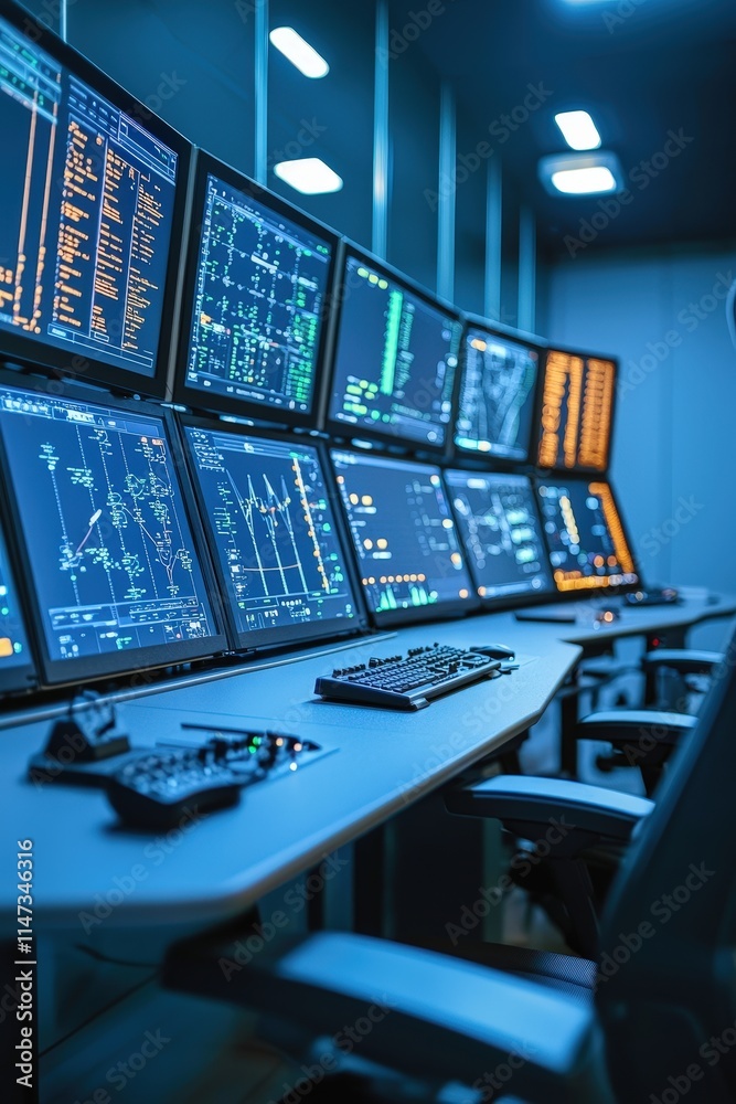 A control center tracking emergency cargo shipments with precision. A control center tracking emergency cargo shipments with precision.