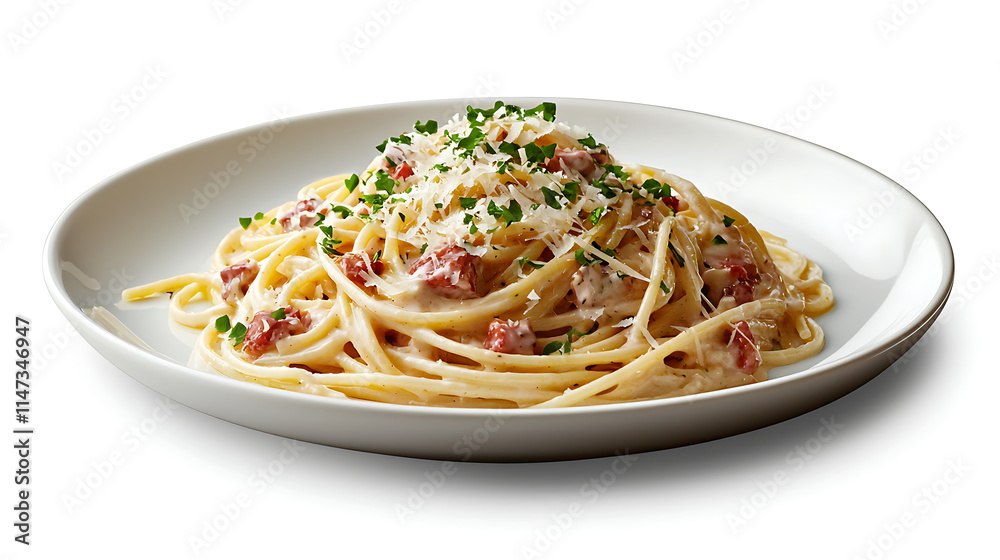 A plate of pasta with cheese and meat on top A plate of pasta with cheese and meat on top