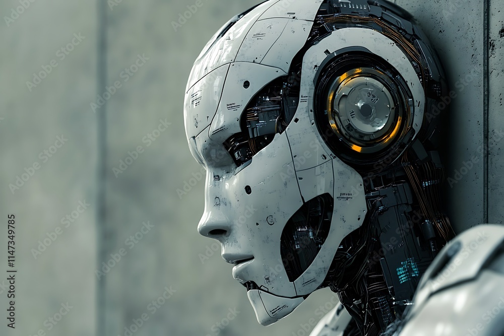 Fototapeta premium Humanoid Robot Profile