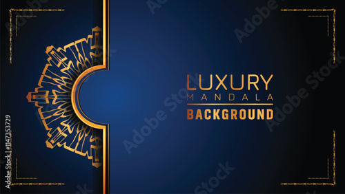 Luxury ornamental mandala logo background, arabesque style.