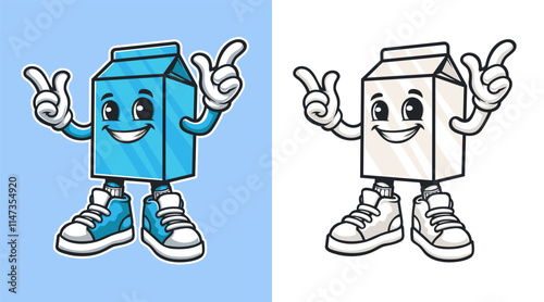 Milkbox Mascot Vector