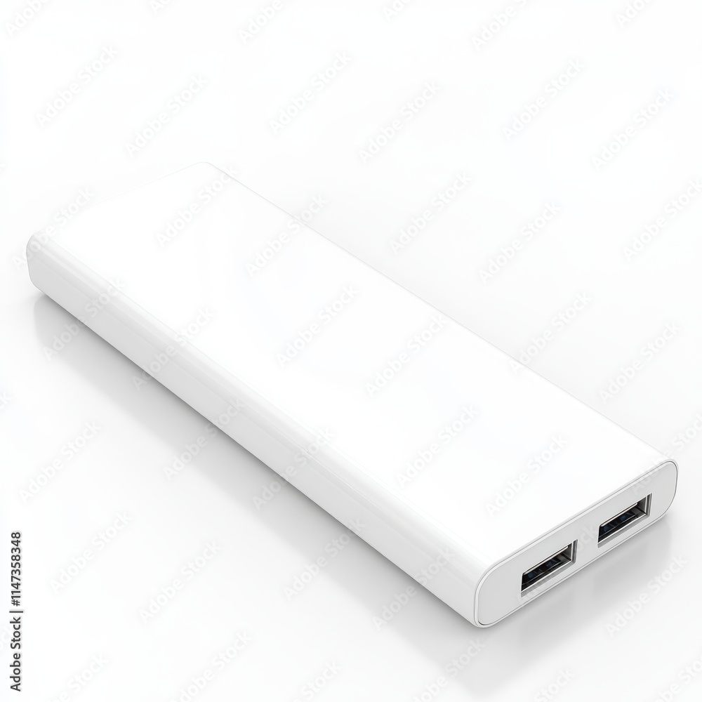 3D Power Bank Isolated and White Background 3D Power Bank Isolated and White Background