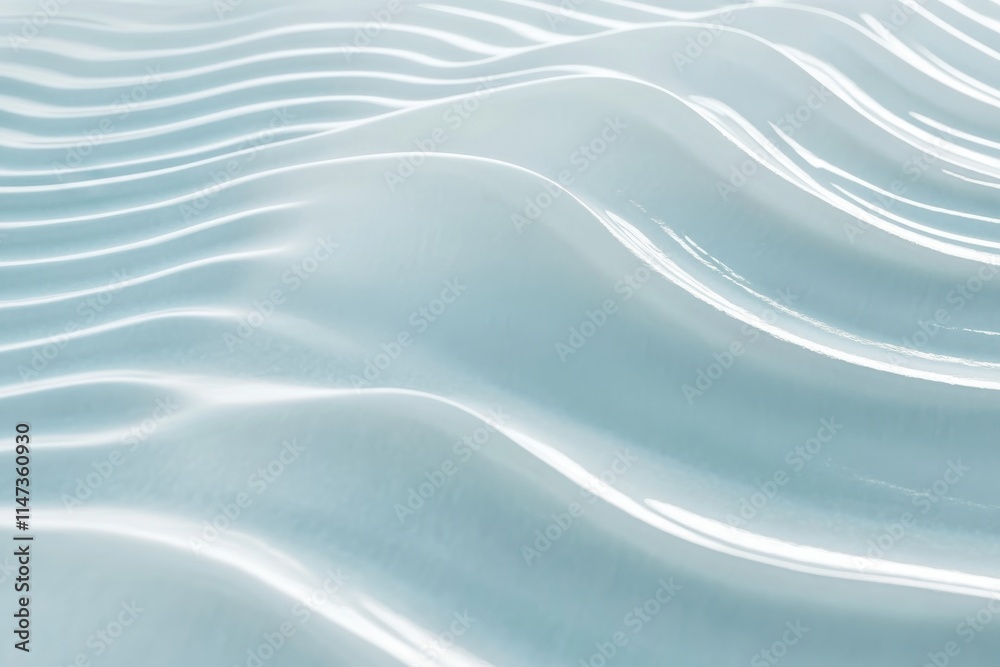 Obraz premium Elegant Light Blue Water Waves Texture with Soft Ripples and Tranquil Surface for Relaxation, Meditation, and Nature Background Use in Various Creative Projects