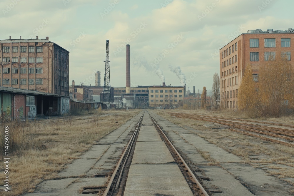 Abandoned Tracks at an Industrial Facility Abandoned Tracks at an Industrial Facility