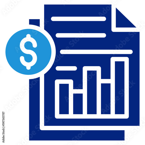 Annual Report Icon Element For Design