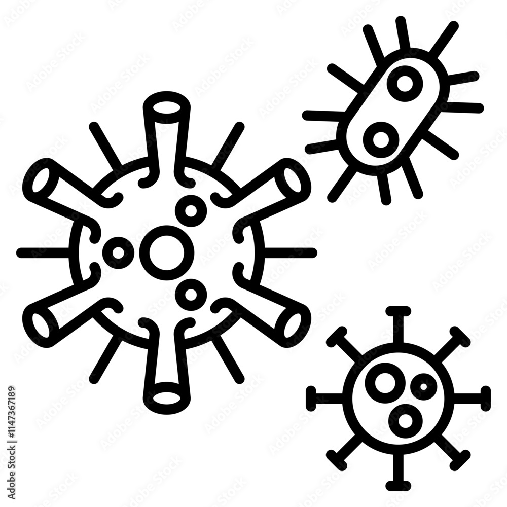 Obraz premium viruses single icon