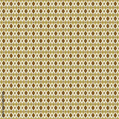 Classic Brown and Gold Ikat Geometric Pattern