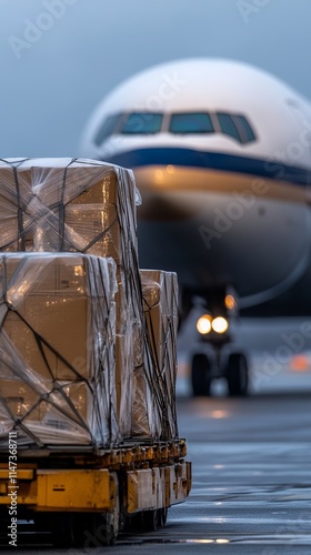 A cargo plane prepares to be loaded with freight at an airport, showcasing efficiency in air transport.