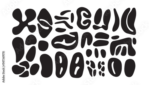 Playful fluid organic shapes with bold visuals