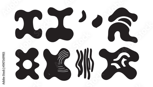 Versatile Organic Black and White Vectors