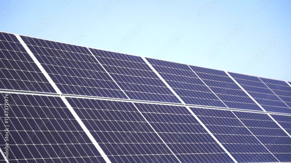 Solar power plant(solar cell) on summer season, hot climate causes increased power production, Alternative energy to conserve the world's energy, Photovoltaic module idea for clean energy production. Solar power plant(solar cell) on summer season, hot climate causes increased power production, Alternative energy to conserve the world's energy, Photovoltaic module idea for clean energy production.