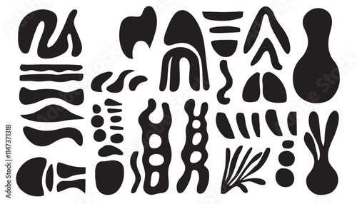 Artistic Vector Organic Shapes for Modern Designs