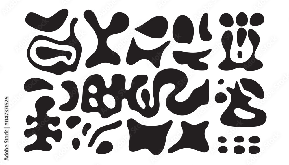 Abstract Minimalist Black and White Vector Elements Abstract Minimalist Black and White Vector Elements