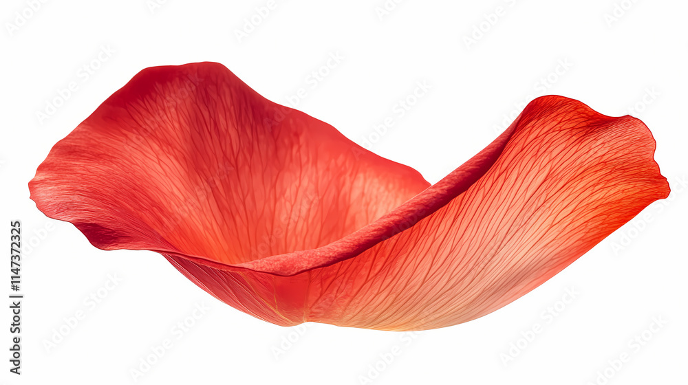 Red petal on a white isolated background. Petal. Illustration Red petal on a white isolated background. Petal. Illustration