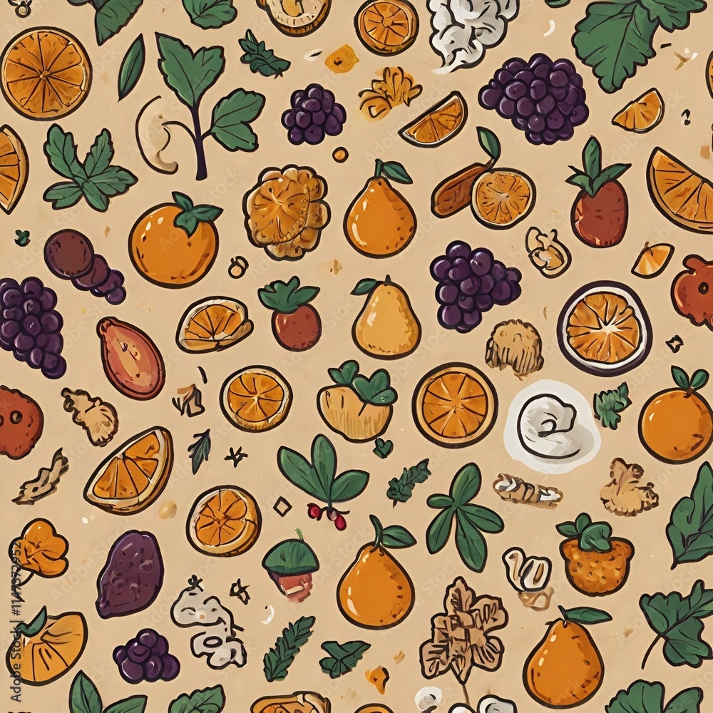 seamless background with fruits seamless background with fruits