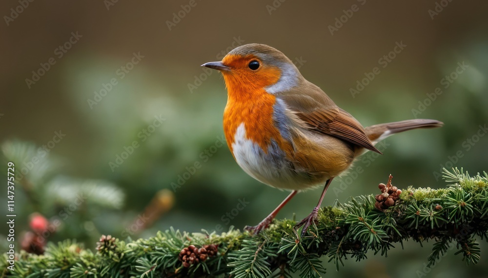 Fototapeta premium Northern Cardinal Pair in tree branche on Spring time
