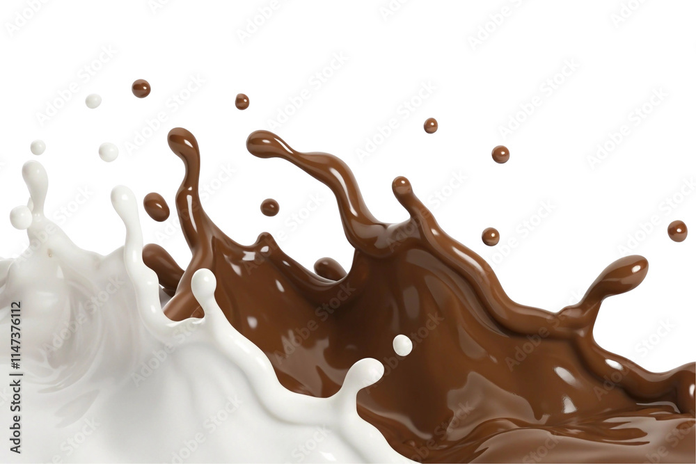 a splash of milk or chocolate isolated on transparent background a splash of milk or chocolate isolated on transparent background