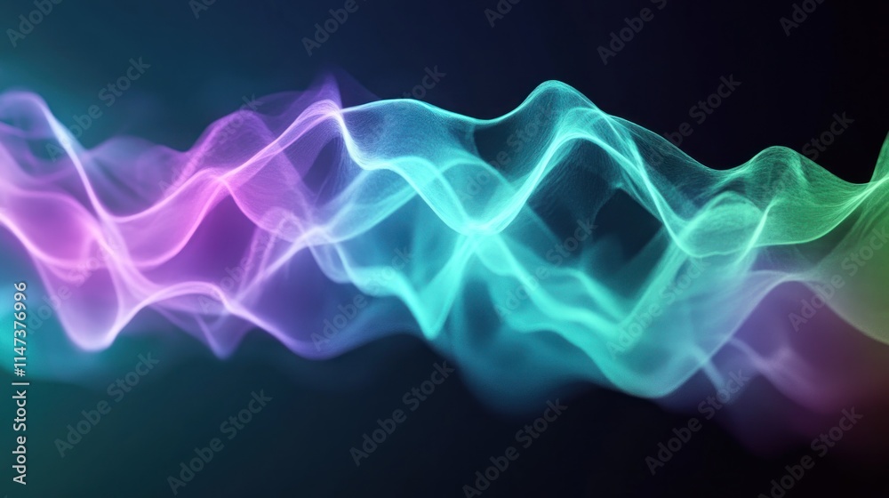 Abstract colorful wavy smoke design. Abstract colorful wavy smoke design.