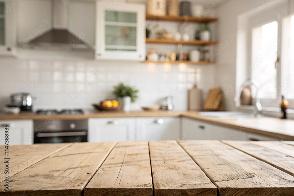 table top with blurred empty kitchen background can be used for mocking up or display product to make advertising
table top with blurred empty kitchen background can be used for mocking up or display product to make advertising