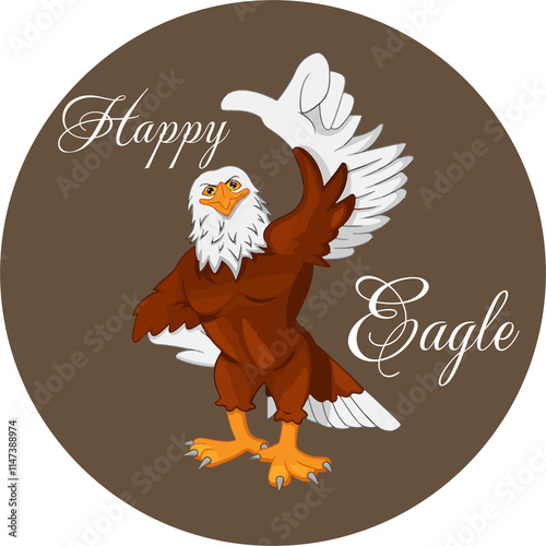 eagle with a sign