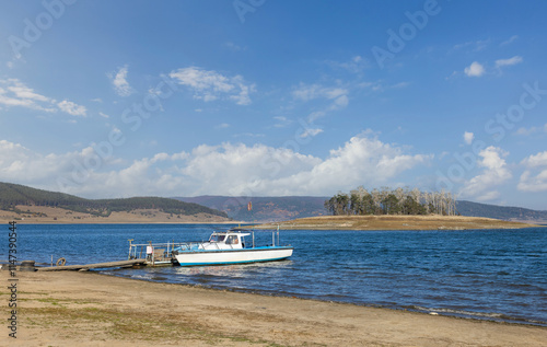 Wallpaper Mural  autumn landscape with island on lake Batak in Bulgaria Torontodigital.ca