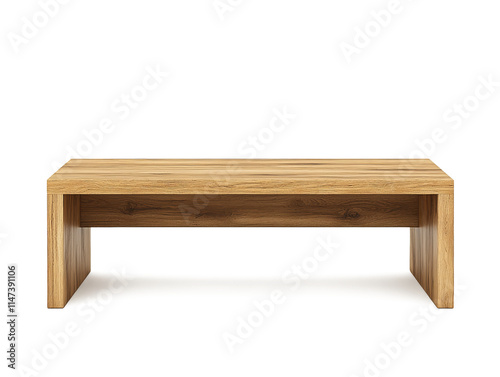 Realistic 3d design of real TV table basic style