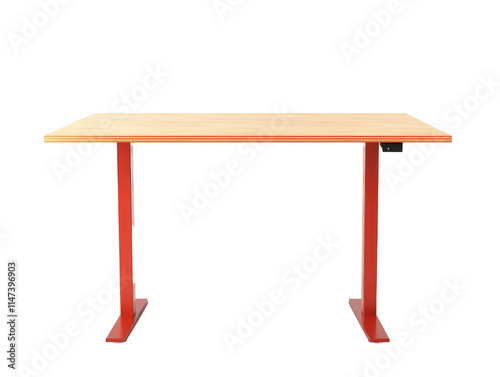 Realistic 3d design of real working table isolate on transparent background