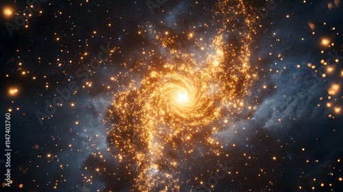 Wallpaper Mural Cosmic explosion of a spiral galaxy outer space astrophotography dark sky high angle stellar formation and beauty Torontodigital.ca