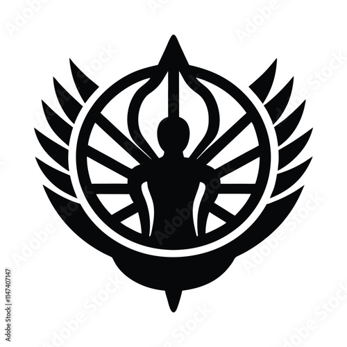 Minimalistic Logo Silhouette Design for Creative Branding and Business Use