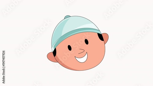 A Child’s Story in Peci ideal for an animation series or a collection of icons representing Ramadan