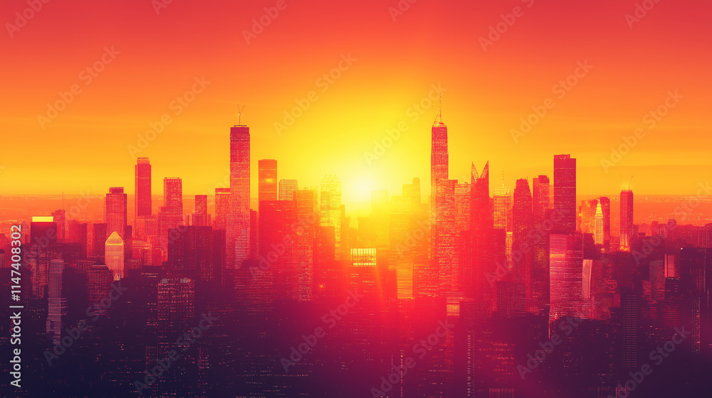 Corporate City Skyline. A cityscape glowing with financial success and opportunity. Finance, background, future Corporate City Skyline. A cityscape glowing with financial success and opportunity. Finance, background, future
