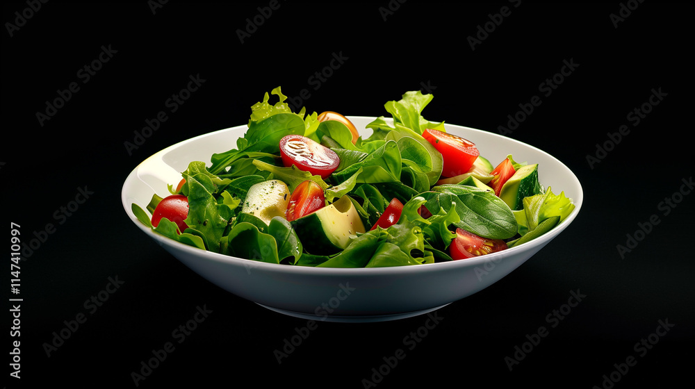Fresh salad bowl with mixed greens, cherry tomatoes, and avocado slices, perfect for healthy eating concepts. Fresh salad bowl with mixed greens, cherry tomatoes, and avocado slices, perfect for healthy eating concepts.