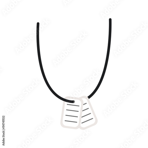 Illustration of an Military Army Infantry Necklace